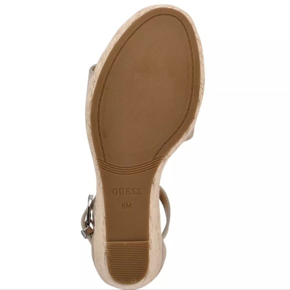 Guess Hidy Wedge Sandals Lighy Gray 8 - Picture 5 of 8